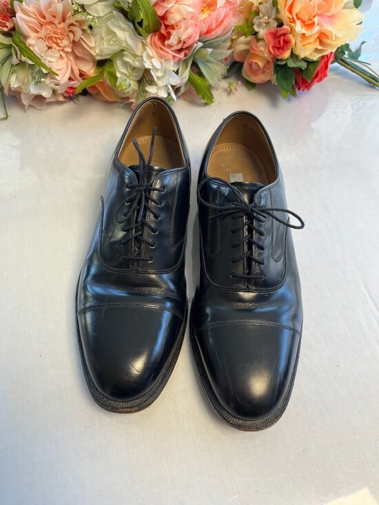 Johnston & Murphy Men’s Black Cap Toe Oxford Dress Shoes Size 9 main image 5